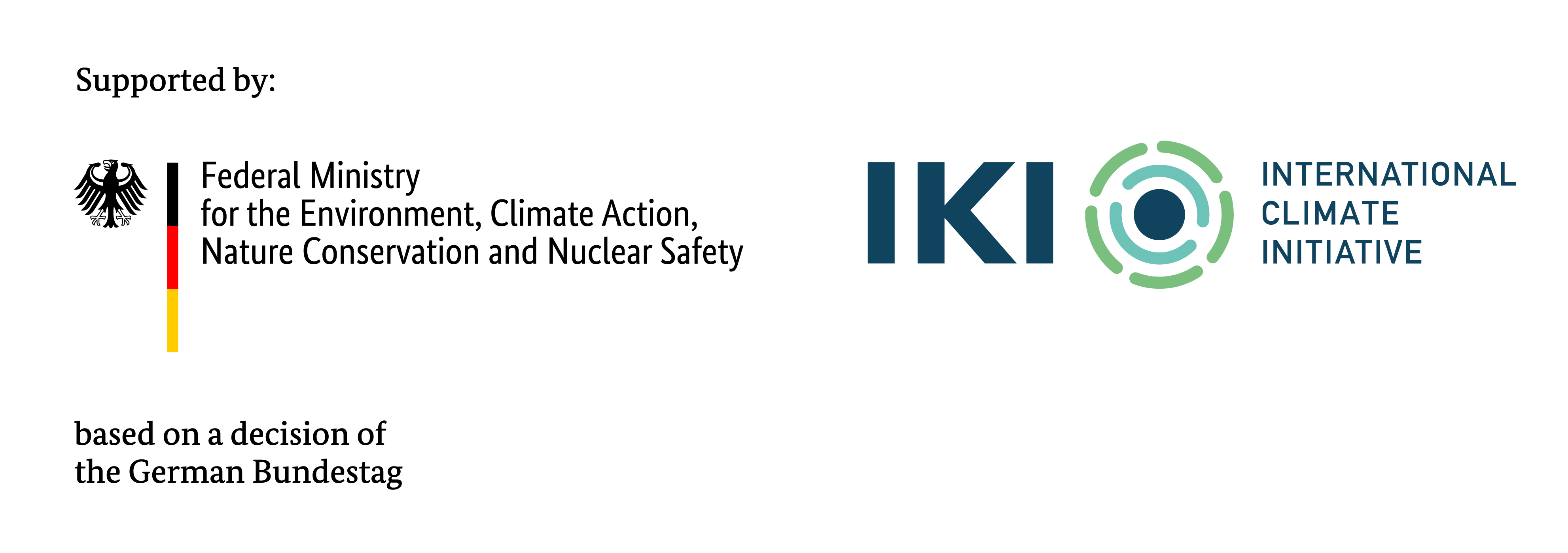 Federal Ministry for the Environment, Climate Action, Nature Conservation and Nuclear Safety and IKI International Climate Initiative logos